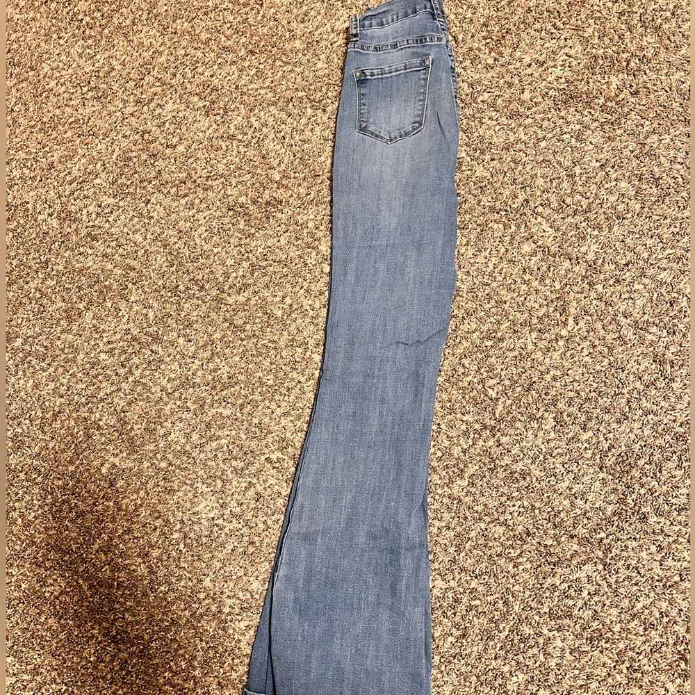 SHEIN Light Blue Flare Jeans